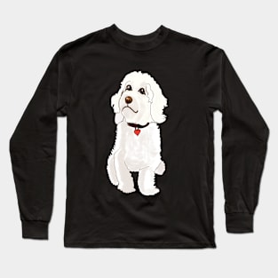 Cavapoo Cavoodle  Cavapoochon white doodle - cute cavalier King Charles spaniel Bichon frise Long Sleeve T-Shirt